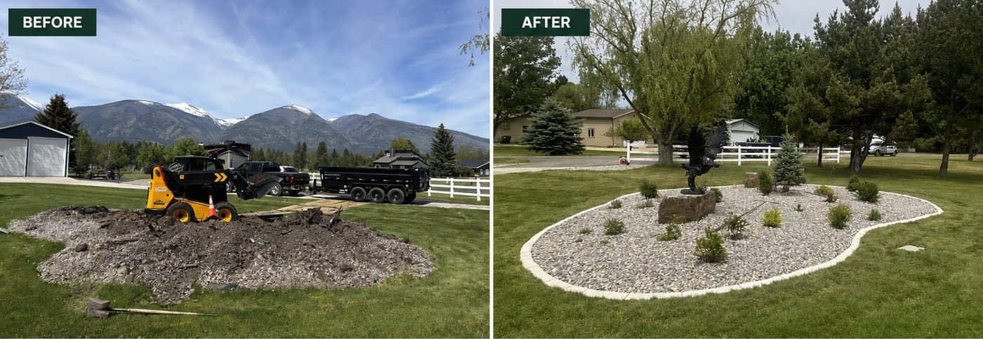 HJ Property Care & Tree Service completed landscape project in Montana